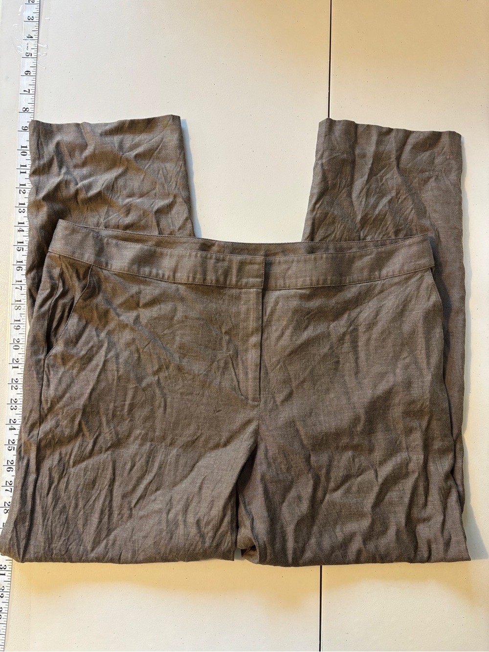 St John Wool Pants Plus Size 16 Straight Leg Elevated Basic Quiet Luxury